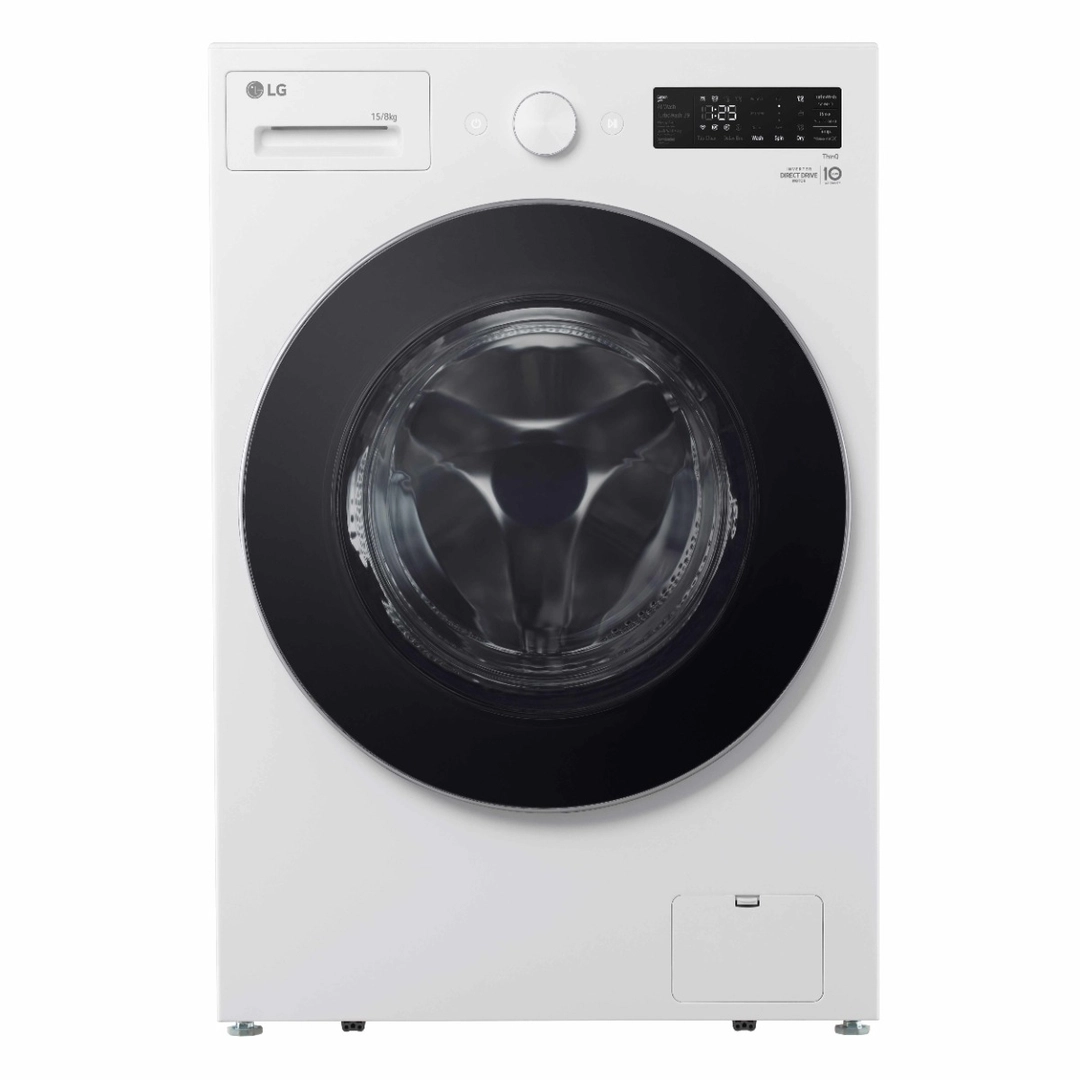 غسالة LG فتحة امامية 15كيلو أبيض مع مجفف WSN1508WHT