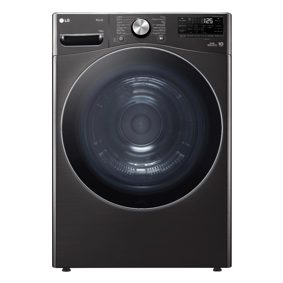 LG Condenser Dryer ,18kg, 14 Programs ,Black/Steel, RH18U8JVCW