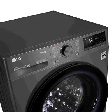 LG Front Load, Washing Machine ,11kg, Black, WFR1114MB