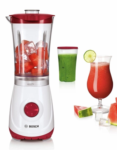 خلاط بوش+ اربع مرفقات 350 واط أبيض *أحمر MMBM1P6RGB
