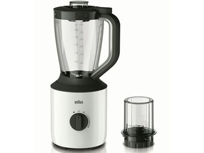 Braun PowerBlend 3 Jug blender with 1 mill, 800 Watt, 2.0L, JB3115WH