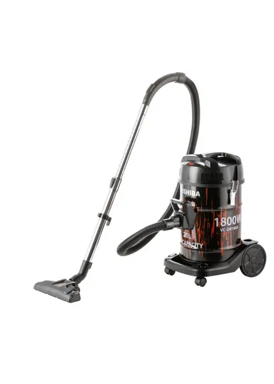Toshiba Drum Vacuum Cleaner 1800 Watts, 20 Liters, Black * Red, VC-DR180ABF(R)
