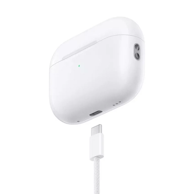 سماعات AirPods Pro الجيل الثاني مع حافظة MagSafe من النوع C باللون الأبيض