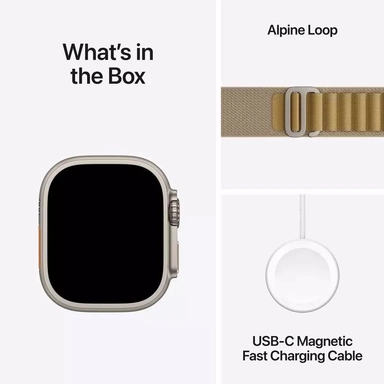 Apple Watch Ultra 2 GPS+Cellular 49mm, Tan Alpine Loop | Almanea