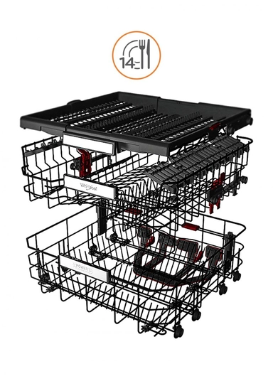 Whirlpool dishwasher 10 programs silver, WFO3T133PLX