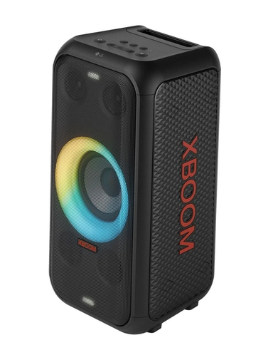 مكبر صوت الحفلات LG XBOOM XL5T، قاعدة قوية، إضاءة، بلوتوث، USB، أسود
