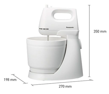 Panasonic Stand Mixer 400 Watts, 3L., White, MK-GB3WTZ