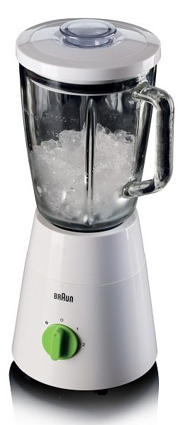 خلاط براون 500 واط 1.75 لتر زجاج ابيض JB0153WH