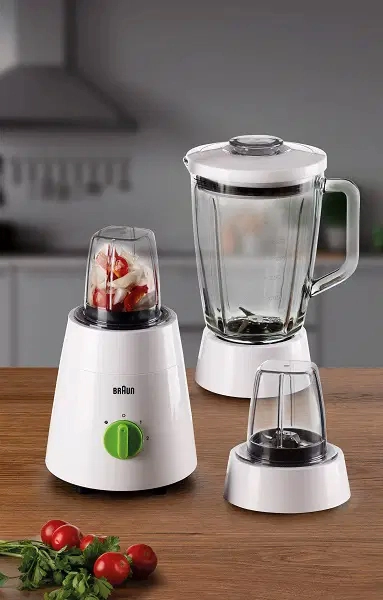 Braun Blender, 500W, 1.75L, Glass White, BRJB0153WH