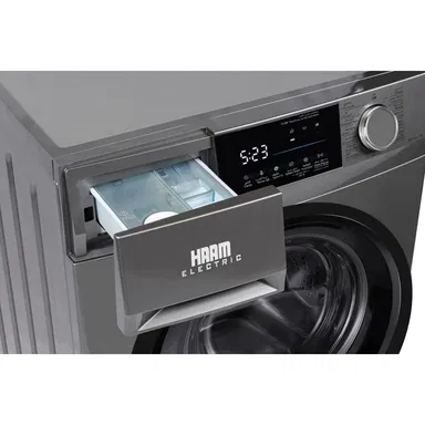 Haam Front Load ,Washing Machine ,10.5 kg, Inverter, Silver, HMFL105SMINV
