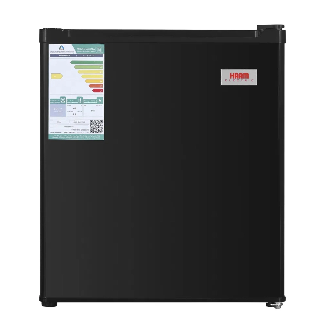 Haam One Door Refrigerator, Black, 1.6 cu.ft, HM75BRF-O23