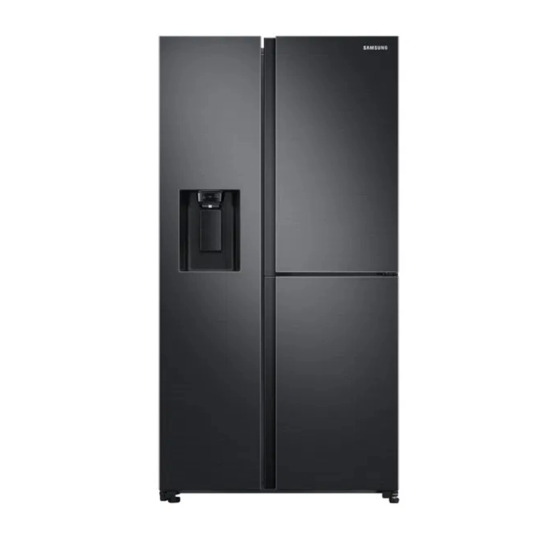 Samsung Refrigerator 3 Doors 28.5CFT,806 liters, Water Dispenser, LED Light, Black Matte, RS80T5190B4C