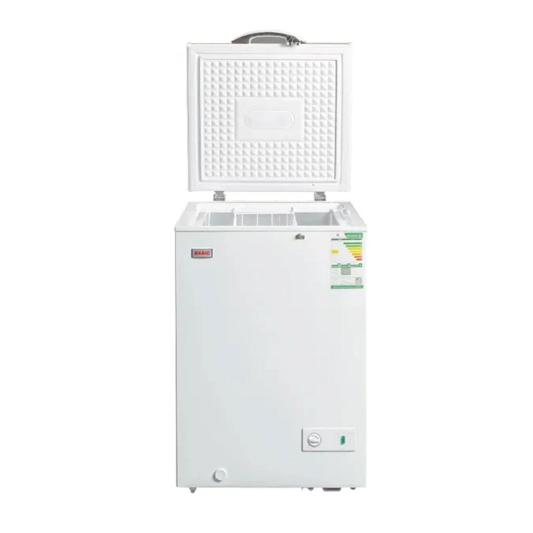 فريزر بيسك افقي 3.5 قدم ابيض BCS-W100
