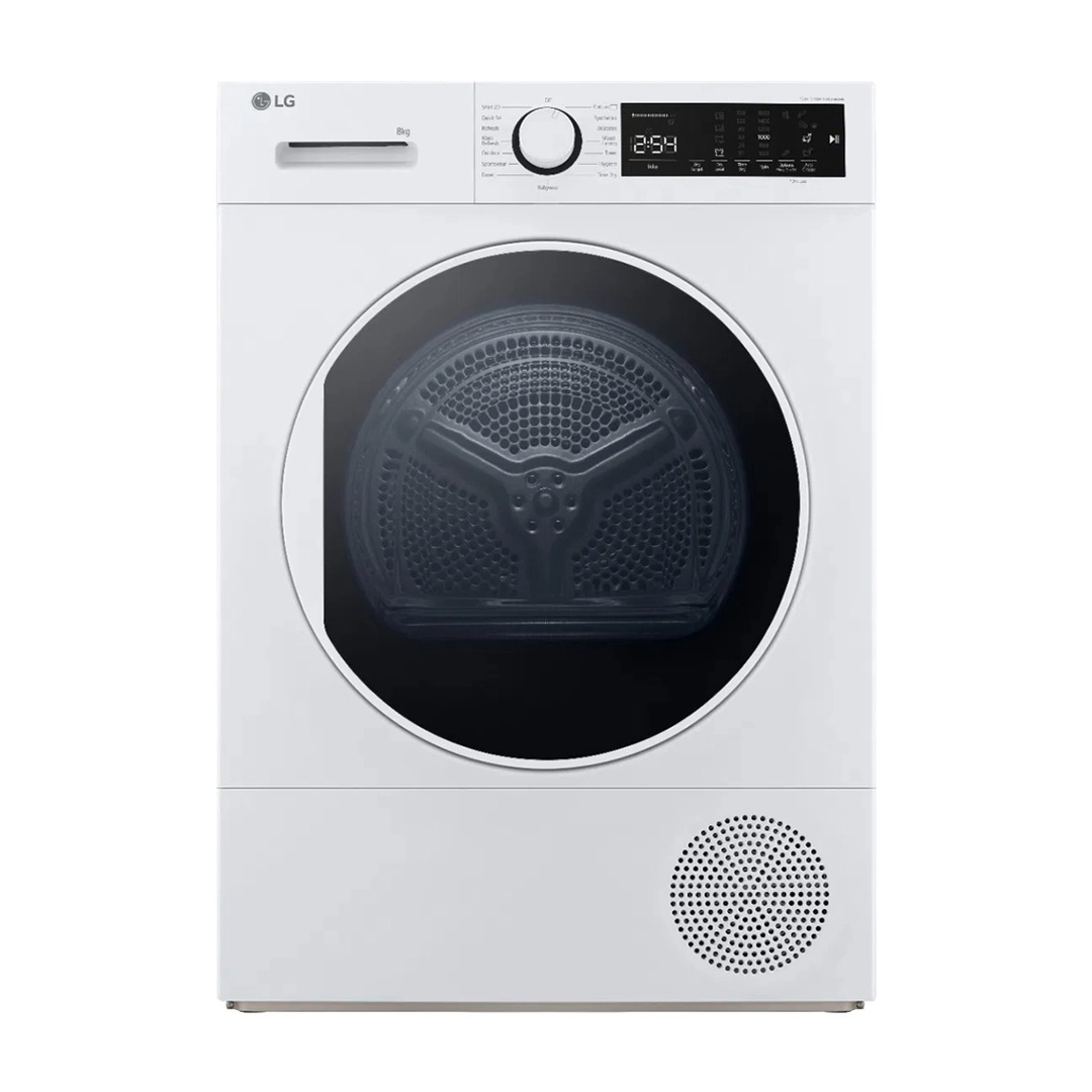 LG dryer, condensing, 8 kg, white, 7 programs, RH81T2AP6RM