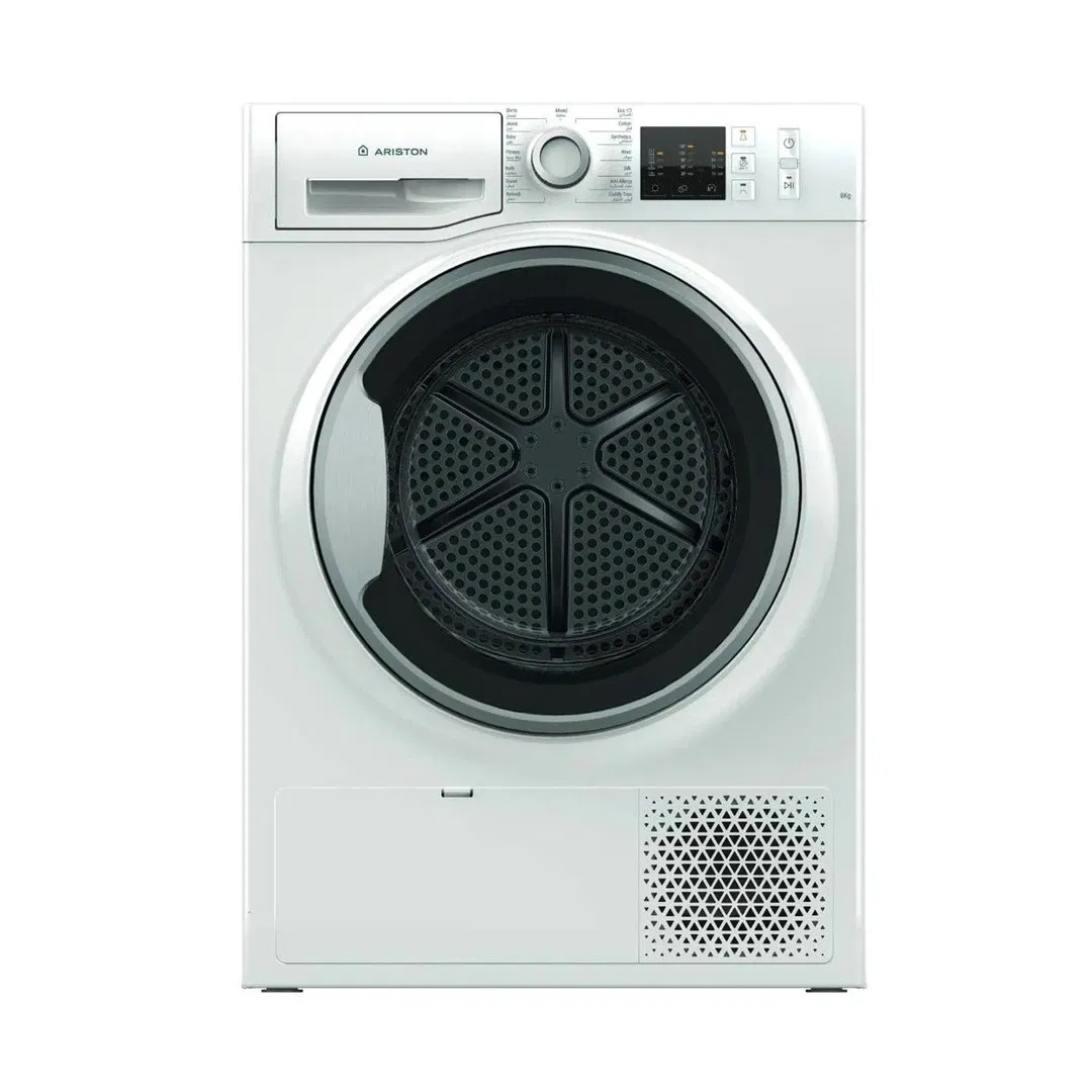 Ariston dryer, 8 kg, white, condensing, 15 programs, NTSCM108BSK60HZ