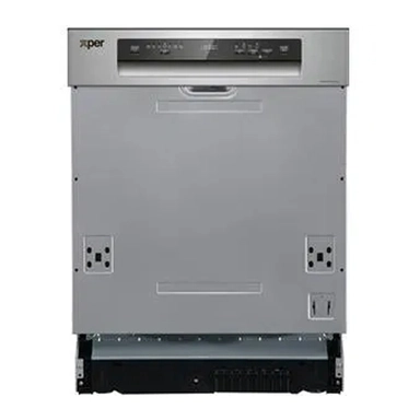 Xper Semi Integrated Built-In Dishwasher 14 Places, 7 Programs, Silver, XPDW1407SSB-IN22