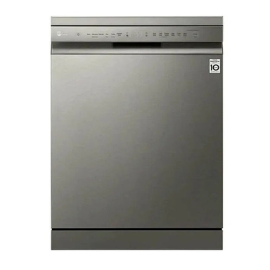 LG QuadWash™ Dishwasher, 14 Place Setting, EasyRack™ Plus, TrueSteam™, ThinQ, Silver - DFB512FP