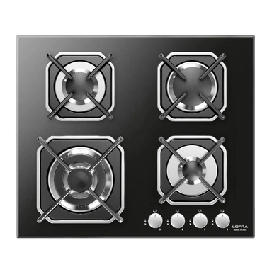 Lofra Built-in Gas Hob 60cm Black, HGN6G0/GC29