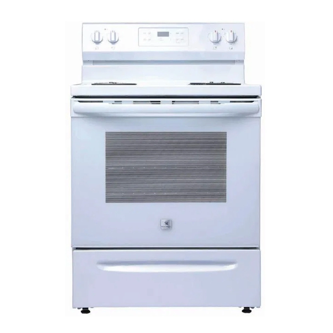 Kelvinator electric oven, 76 cm, white, 4 burners, American, VCRC3016AW