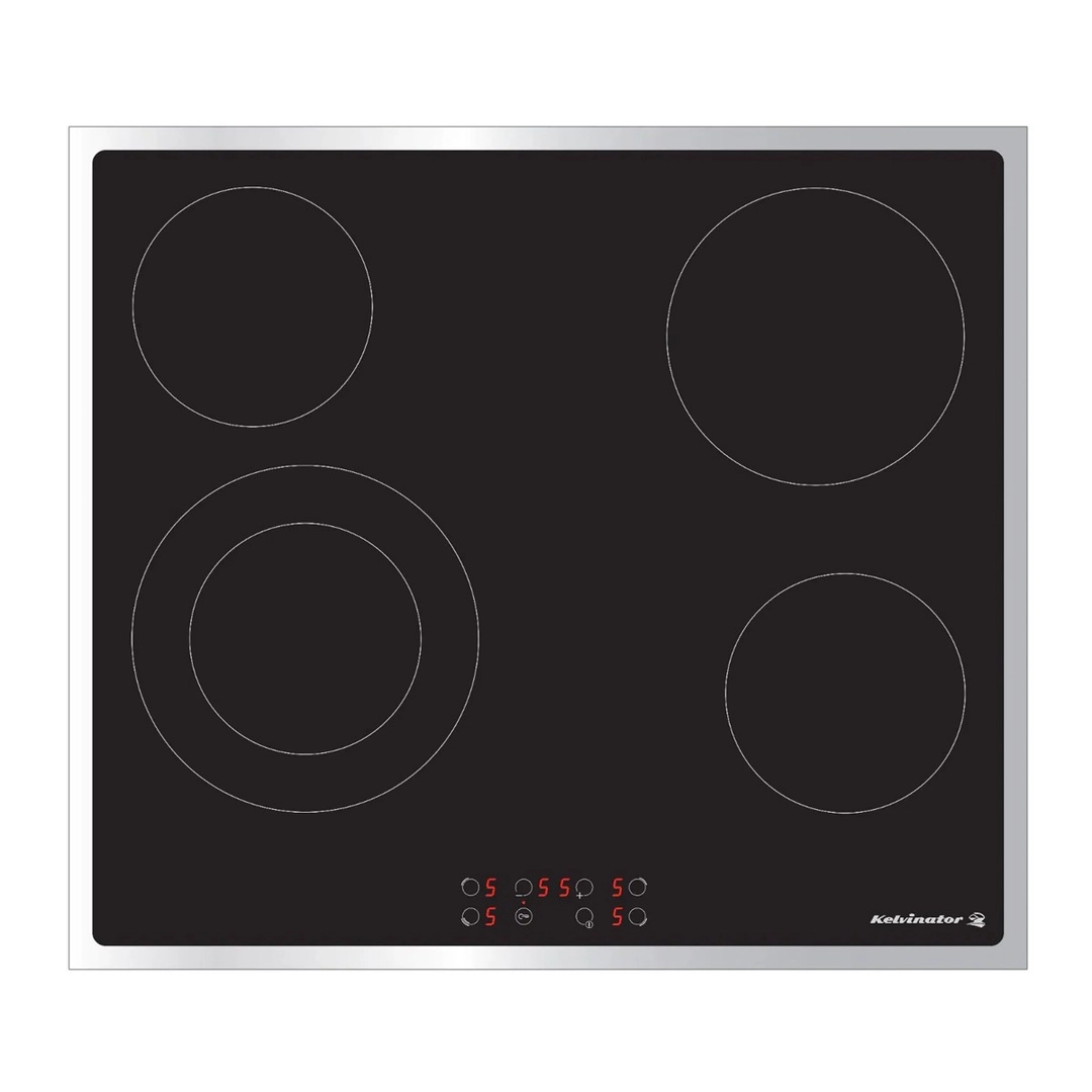 Kelvinator built-in electric hob, 58 cm, black, KHC6T