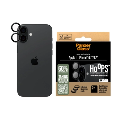 PanzerGlass Hoops Black Lens Protector iPhone 16 / Plus