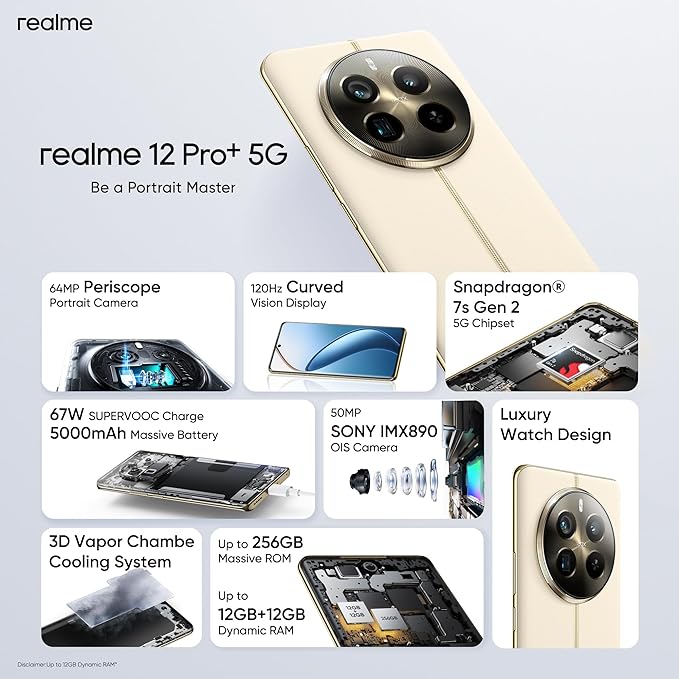 Realme 12 Pro Plus 5G 12GB 512GB Navigator Beige