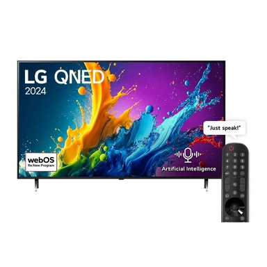 LG 55 Inch LG QNED QNED80 4K Smart TV AI Magic remote HDR10 webOS24, 55QNED80T6B