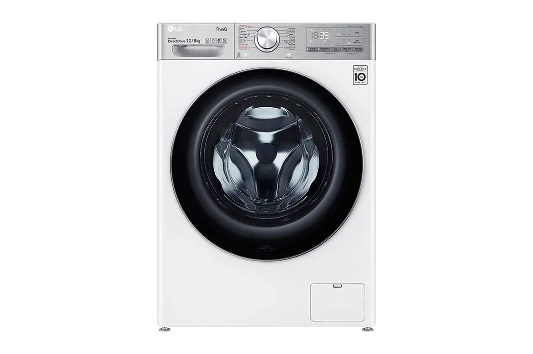 غسالة LG اتوماتيك امامية 12 ك ابيض تنشيف 8 ك WSV1208WHT