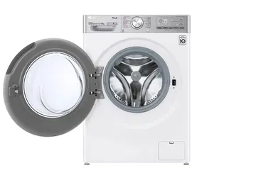 غسالة LG اتوماتيك امامية 12 ك ابيض تنشيف 8 ك WSV1208WHT