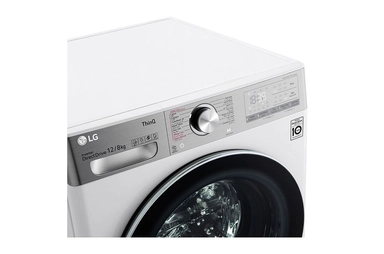 LG Front Load Washer-Dryer 12 KG, 8 KG, White, WSV1208WHT