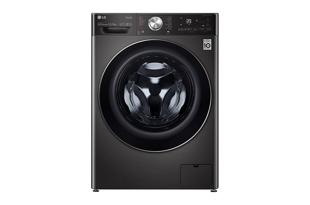 LG Front Load Washer-Dryer 12 KG, 8 KG, Silver Steel, WSV1208BST