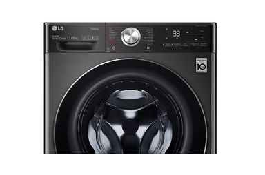 LG Front Load Washer-Dryer 12 KG, 8 KG, Silver Steel, WSV1208BST