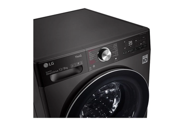 LG Front Load Washer-Dryer 12 KG, 8 KG, Silver Steel, WSV1208BST