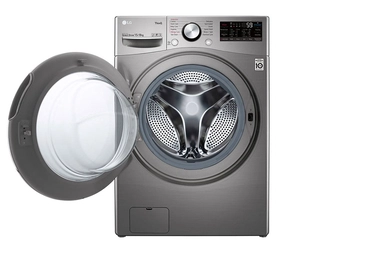 LG Front Load Washer-Dryer 15 KG, 8 KG, Silver Steel, WS1508XMT