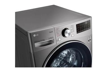 LG Front Load Washer-Dryer 15 KG, 8 KG, Silver Steel, WS1508XMT