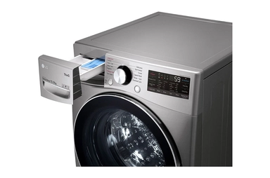 LG Front Load Washer-Dryer 15 KG, 8 KG, Silver Steel, WS1508XMT