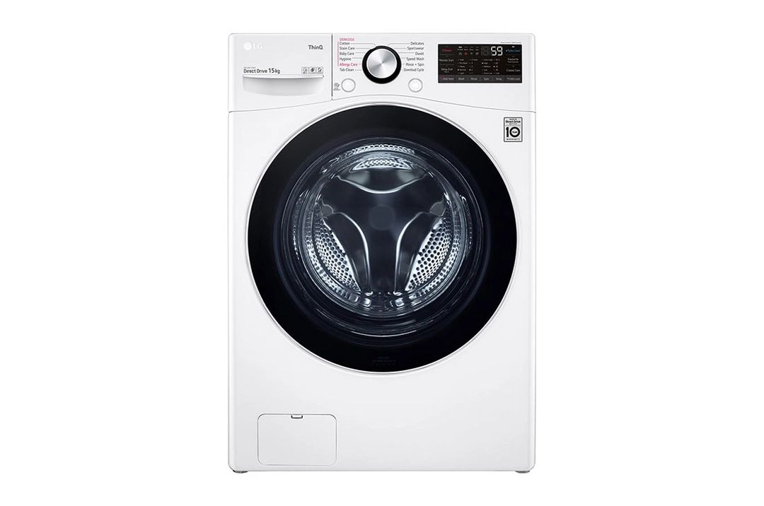 LG Front Load Washing Machine 15 kg, White, WF1510WHT