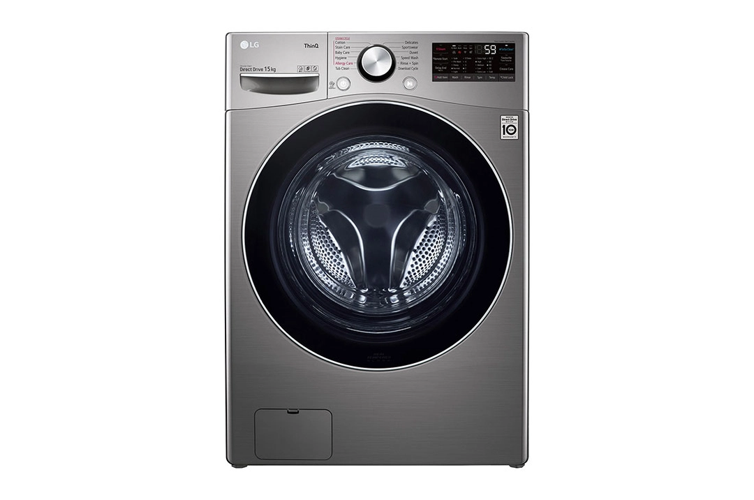 LG Front Load Washing Machine 15 kg, Steel, WF1510XMT