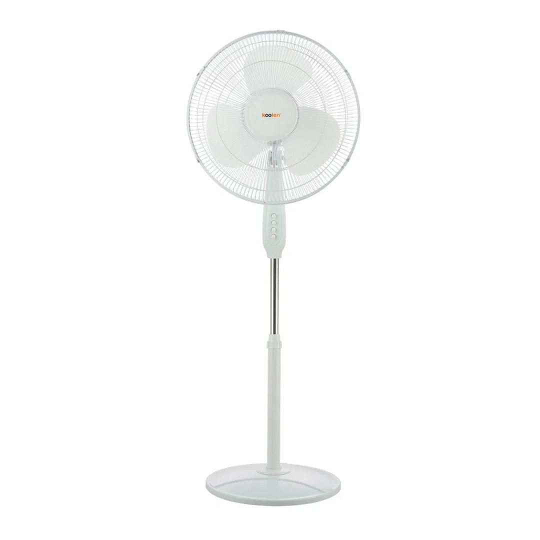 Koolen Stand Fan 40 Watts, 16", 3 Blades, White, 807100010