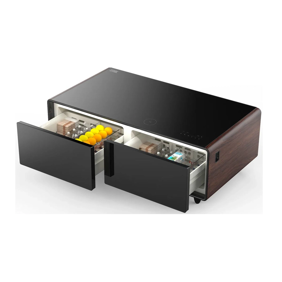 Xper Smart Table With Compact Refrigerator 135 Liter, wooden,  XPSTF-135WD