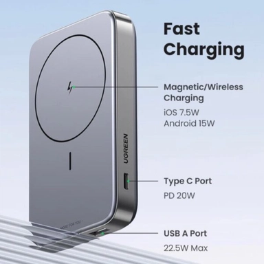 Ugreen Magnetic Battery 10,000mAh Power Bank Space Grey