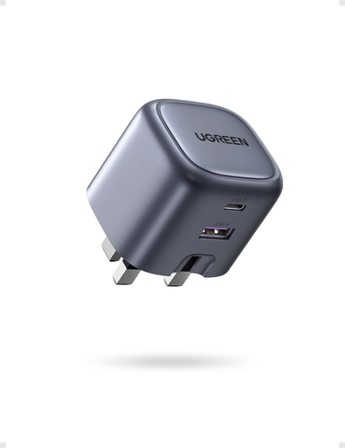 Ugreen Nexode 35W 2-Port GaN Fast Charger UK Gray