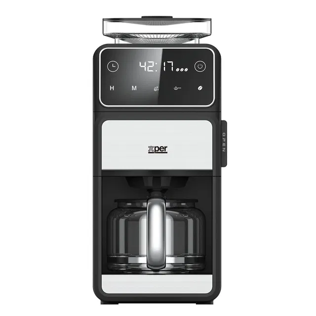 Xper Coffee Maker with Grinder Touch Screen 1050W 1.5L XPDCG-800