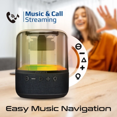 Promate LumiSound® 360° 10W Surround Sound Speaker Black 