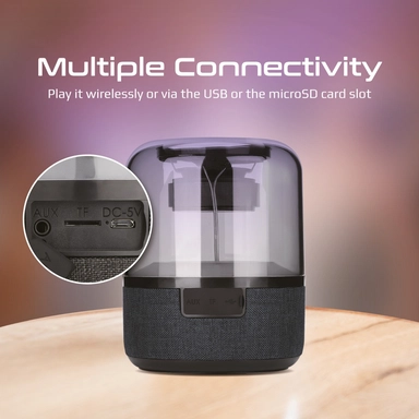 Promate LumiSound® 360° 10W Surround Sound Speaker Black 