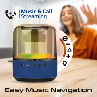 Promate LumiSound® 360° 10W Surround Sound Speaker Blue 