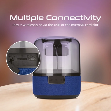 Promate LumiSound® 360° 10W Surround Sound Speaker Blue 