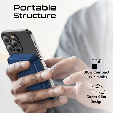 Promate 10000mAh Magnetic Wireless Charging USB-C 15W Blue
