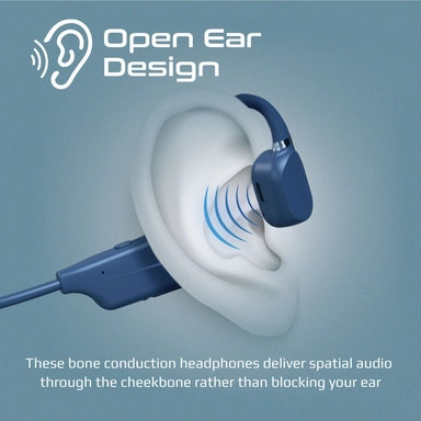 Promate Audio Conduct Endurance Wireless Headphone Blue