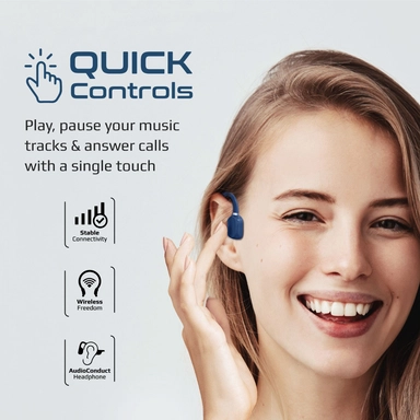 Promate Audio Conduct Endurance Wireless Headphone Blue